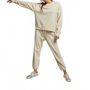 NEW PERFECTWHITETEE tyler french terry pullover sweatshirt in sugar